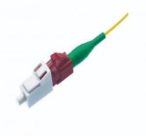 Dual-ended non-contact LC fiber optic connector